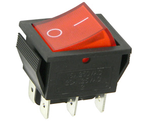 DPDT Rocker Switch, On-On